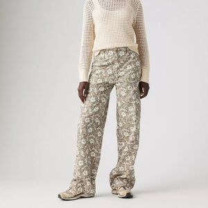 Women’s Levi’s 94 Baggy Cargo Pants, Green Floral, 26X30